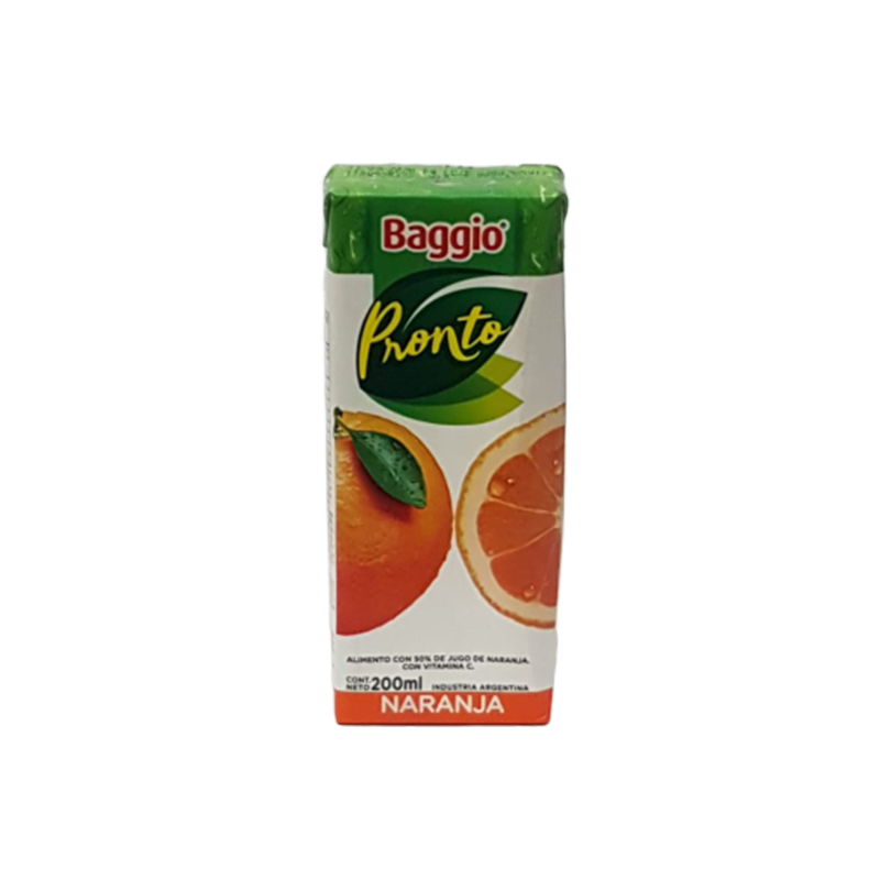 JUGO BAGGIO NARANJA 18X200cc            