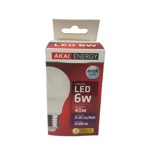 [00065        ] LAMPARAS AKAI LED 6 WATT L.F. X20UNID   